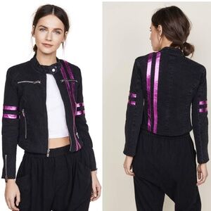 The Mighty Company Modena Racer Jacket in Black Denim